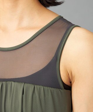 Chacott Chacott BALANCE メッシュコンビオールインワン カーキ