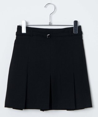 WEGO 【SETUP可】リネンライクプリーツミニスカパン ブラック