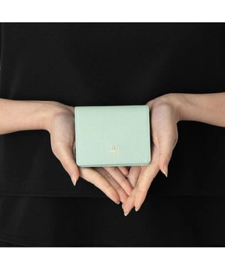 LANVIN en Bleu リュクサンブール 二つ折りコンパクト財布 ミント
