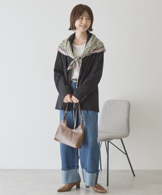 AMERICAN HOLIC 大判ペイズリースカーフ Beige