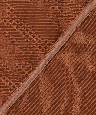 ICB L 【洗える】ゼブラシアーJQ クロップドシャツ マットブラウン系