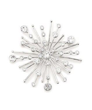 23区 クリスタルシャワー ブローチ シルバー系