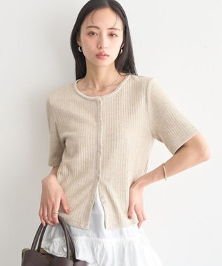 earth music&ecology チェーンリブラメカットソー