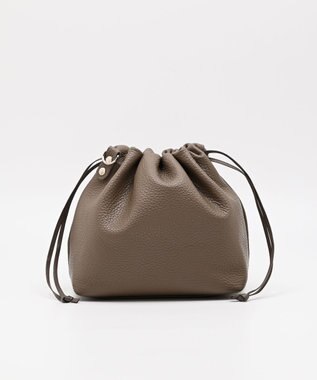 blancle シュリンクレザー ドローストリング2wayバッグ TAUPE