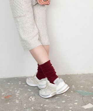 TRICOTE ギャザールーズハイソックス 28WINE