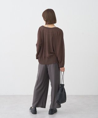 earth music&ecology 配色レイヤードタンクトップ Gray Beige