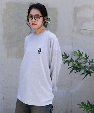 WEGO 【ユニセックス着用ITEM/MLサイズ展開】別注BENDAVISワンポイントT（LS） アッシュグレー