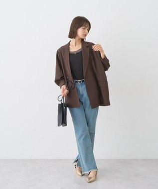 earth music&ecology 配色レイヤードタンクトップ Black