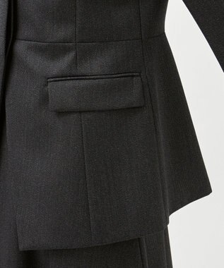 23区 【エステータ】CANONICO カバートクロス ジャケット チャコールグレー