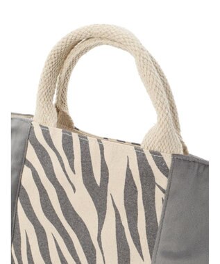 Green Parks ・ｓｏｆｉ　ベロアアニマルプリントトートバッグ Gray