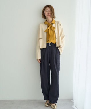 YECCA VECCA ベルテッドカーゴパンツ Navy