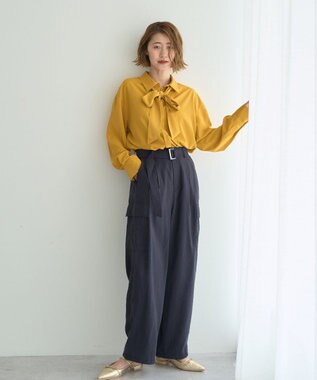 YECCA VECCA ベルテッドカーゴパンツ Navy