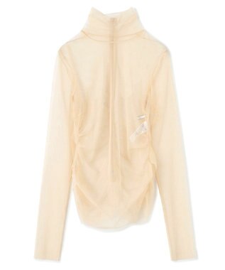 BEIGE， 【洗える・Precious 7月号掲載】TAMARIX / ストレッチチュールハイネックブラウス Beige