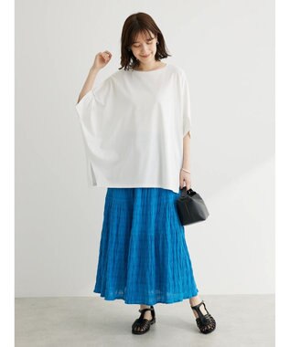 Green Parks ドルマンカット５分袖プルオーバー Off White