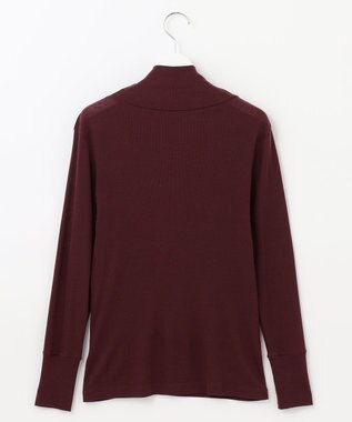 自由区 【XSサイズ～/洗える】ベアテレコ ボトルネック カットソー ワイン系