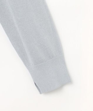 J.PRESS LADIES Vis/Pe スパーク ニット カーディガン グレイッシュブルー系