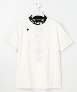 PW CIRCULUS 【UVカット / 吸水速乾 / 伸縮性抜群】【MEN】バックメッシュ切り替えモックT ホワイト系