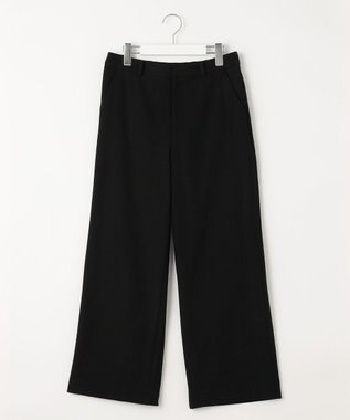 J.PRESS LADIES 【洗える】チェルビック セミワイド パンツ ブラック系