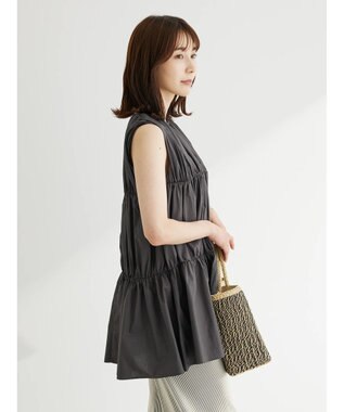 Green Parks ・ＥＬＥＮＣＡＲＥ　ＤＵＥ　ティアードノースリチュニック Charcoal Gray