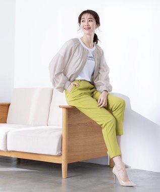 Tiaclasse 【新色追加・洗える】シアーブルゾン グレージュ