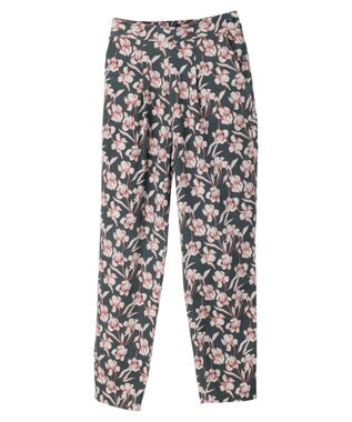 Green Parks Ｂ．レーヨン混プリントパンツ Navy