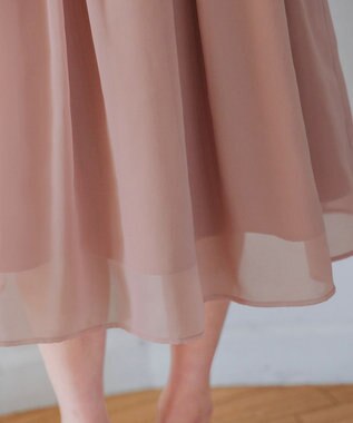 Tiaclasse 【洗える】シフォンワンピース ピンク