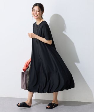 ANY L バルーンシルエットワンピース ブラック
