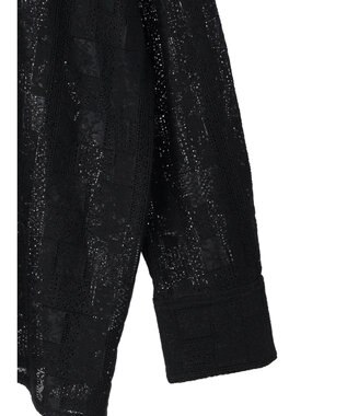 Green Parks 総レースシャツ Black