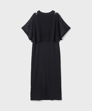 GRACE CONTINENTAL メッシュレイヤードワンピース ブラック