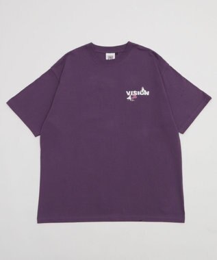 WEGO 【ユニセックス着用ITEM】別注VISIONボックスロゴゴーストスケーターT（SS） パープル