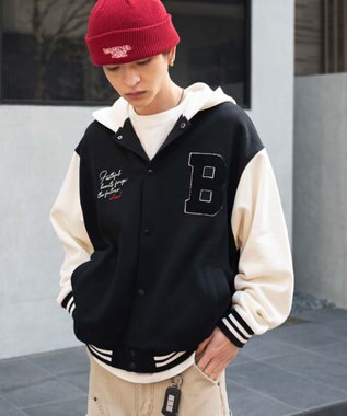 WEGO 【ユニセックス着用ITEM】スウェットフードスタジャン