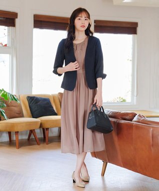 Tiaclasse 【洗える】シフォンワンピース ピンク