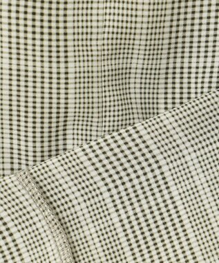 ANY 【洗濯機可能】プリントブラウス モカ系チェック