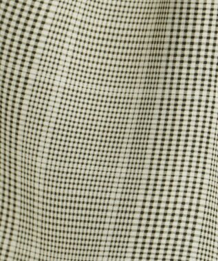 ANY 【洗濯機可能】プリントブラウス モカ系チェック