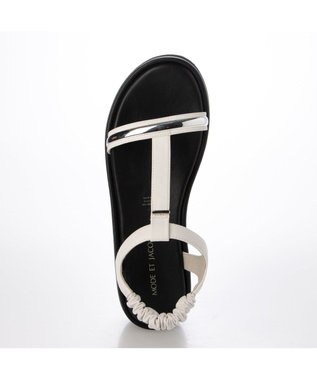 MODE ET JACOMO <MODE ET JACOMO>柔らか厚底ストラップサンダル ホワイト