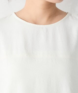 CRAFT STANDARD BOUTIQUE ＜セレモニー＞着脱可能/2WAYフリルカラーブラウス Off White