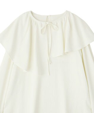CRAFT STANDARD BOUTIQUE ＜セレモニー＞着脱可能/2WAYフリルカラーブラウス Off White