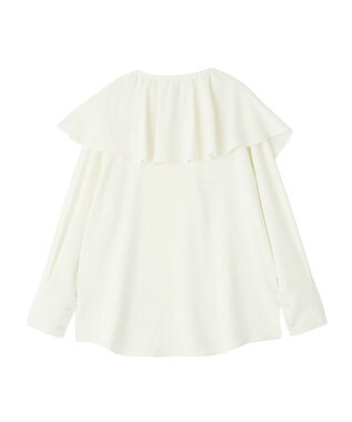 CRAFT STANDARD BOUTIQUE ＜セレモニー＞着脱可能/2WAYフリルカラーブラウス Off White