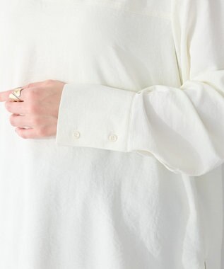 CRAFT STANDARD BOUTIQUE ＜セレモニー＞着脱可能/2WAYフリルカラーブラウス Off White