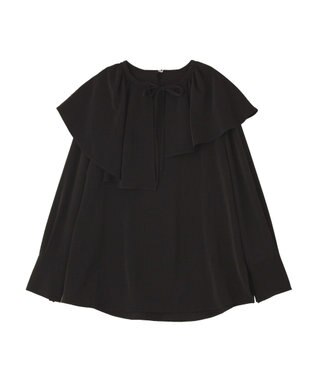 CRAFT STANDARD BOUTIQUE ＜セレモニー＞着脱可能/2WAYフリルカラーブラウス Black