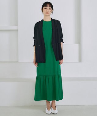 ICB 【接触冷感・速乾・洗える】 リヨセルシアー ジャケット ブラックストライプ系