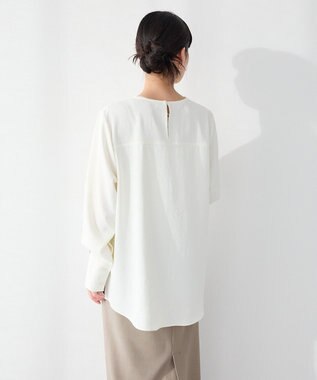 CRAFT STANDARD BOUTIQUE ＜セレモニー＞着脱可能/2WAYフリルカラーブラウス Off White