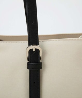 TOPKAPI 【Breath TOPKAPI】FRAME フレーム レザーベルト ワイド ミニ トートバッグ オフ