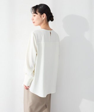 CRAFT STANDARD BOUTIQUE ＜セレモニー＞着脱可能/2WAYフリルカラーブラウス Off White