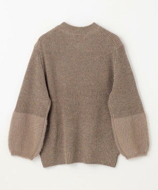 ANY ラムウールフェザーコンビプルオーバー モカ