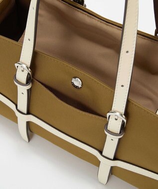 TOPKAPI 【Breath TOPKAPI】FRAME フレーム レザーベルト ワイド ミニ トートバッグ キャメル