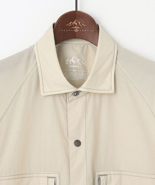 JOSEPH ABBOUD MOUNTAIN 【軽量/ECO撥水/ストレッチ/男女兼用】ライトワッシャー アウトドア 半袖 シャツ ライトグレー系