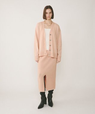 GRACE CONTINENTAL フィルムヤーンニットカーディガン ピンク