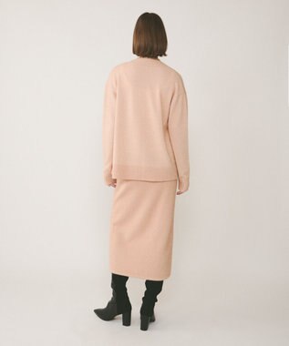 GRACE CONTINENTAL フィルムヤーンニットカーディガン ピンク