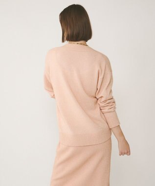 GRACE CONTINENTAL フィルムヤーンニットカーディガン ピンク